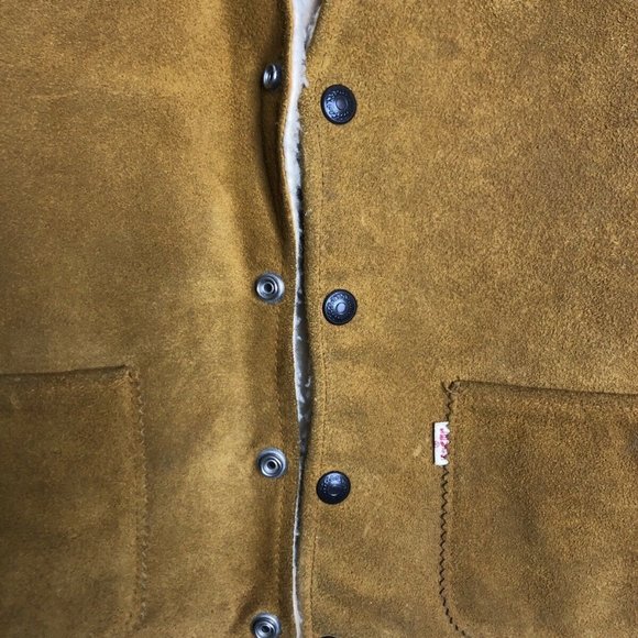 LEVIS Original 1950s Vest Big E Western Suede VTG - Picture 5 of 9